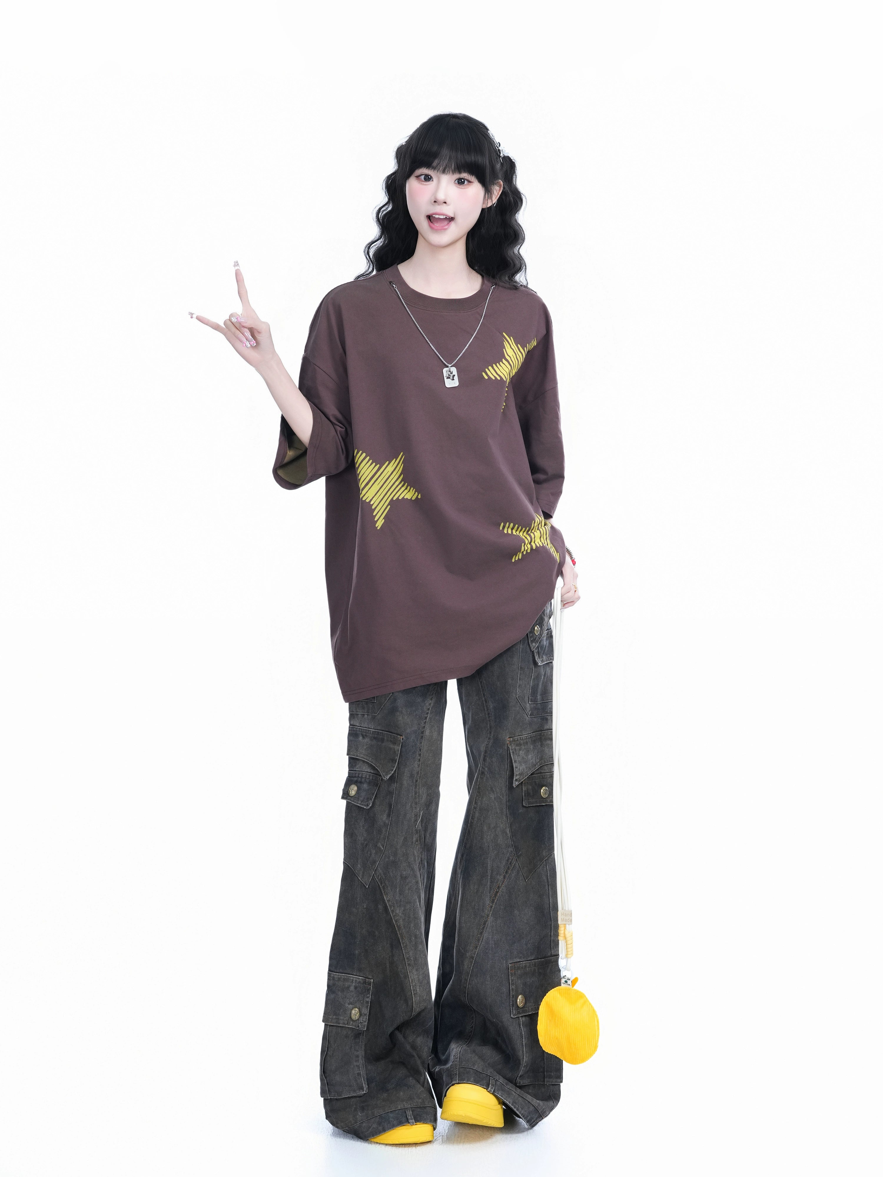 Flared Multi-Pocket Pants RI46