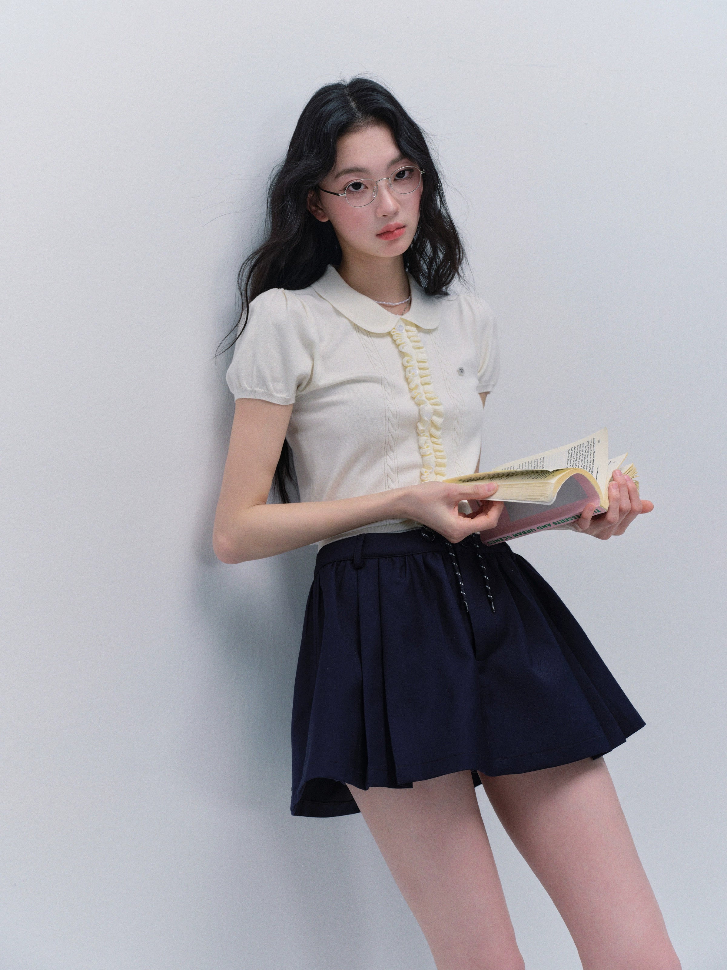 Sweet puff sleeve short T-shirt RI48
