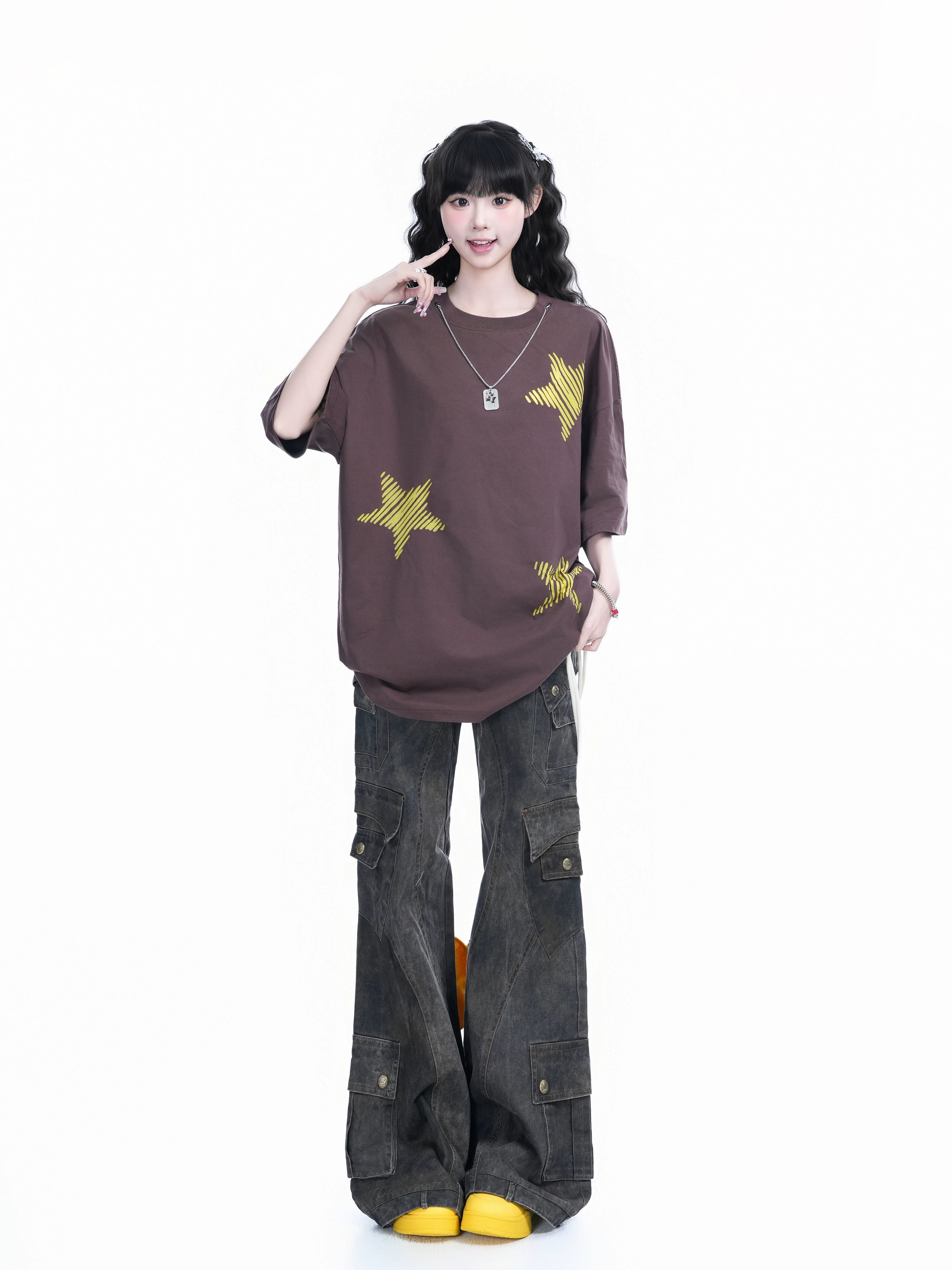 Flared Multi-Pocket Pants RI46