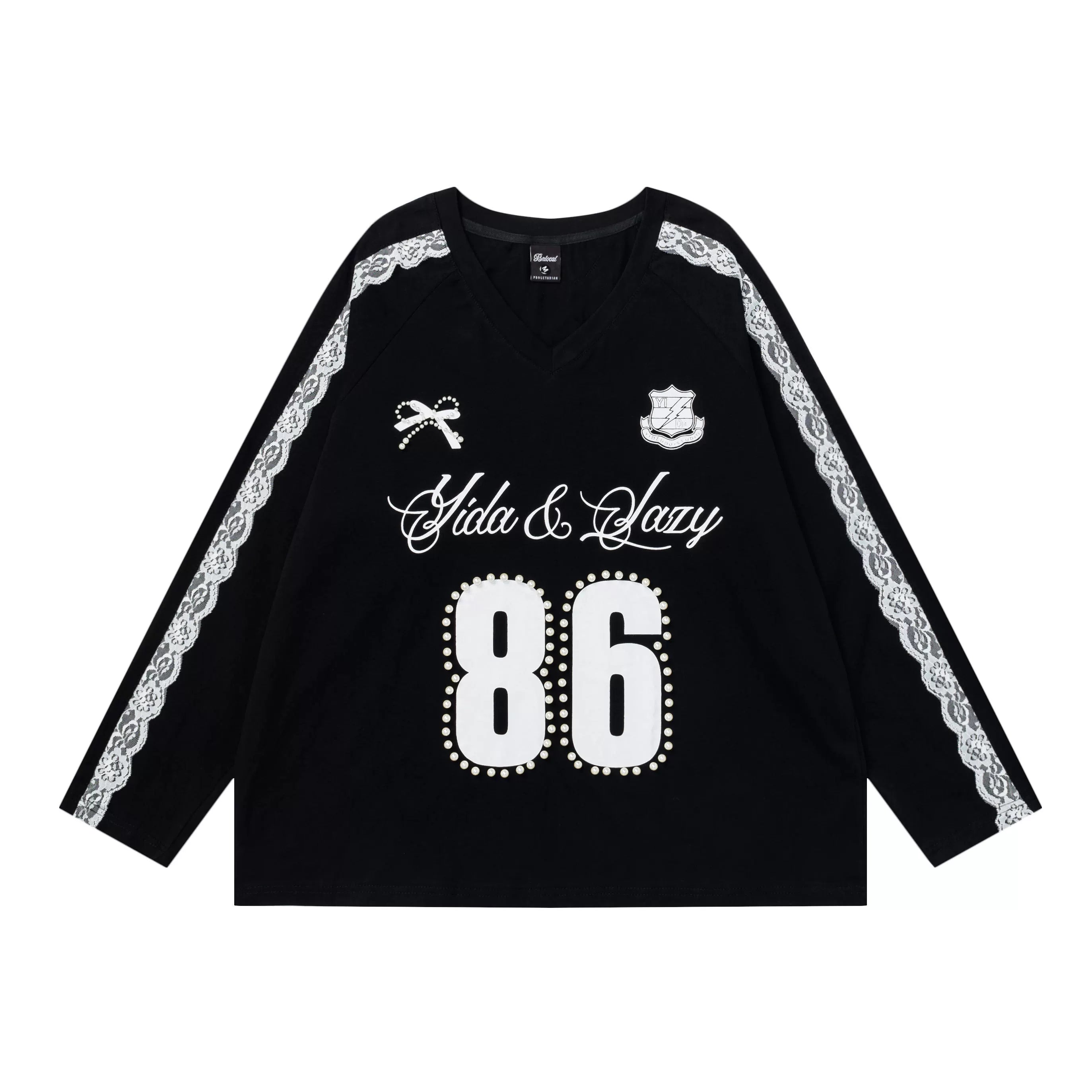 Lace jersey style long sleeve RI68