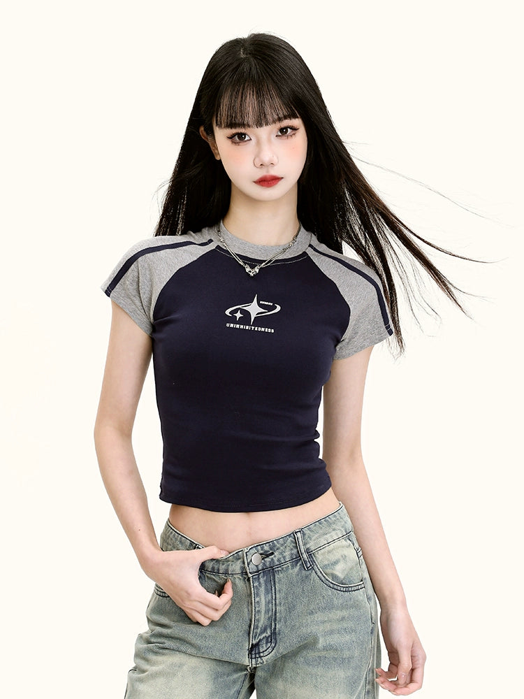 Retro raglan sleeve t-shirt RI56