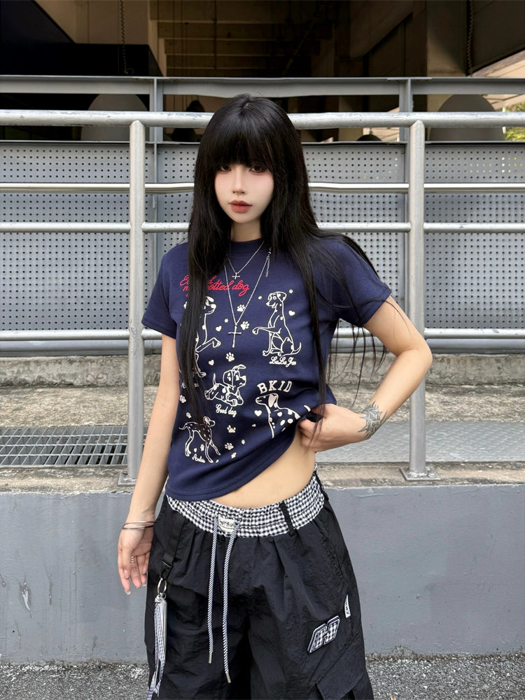 Dalmatian print front shoulderRI63