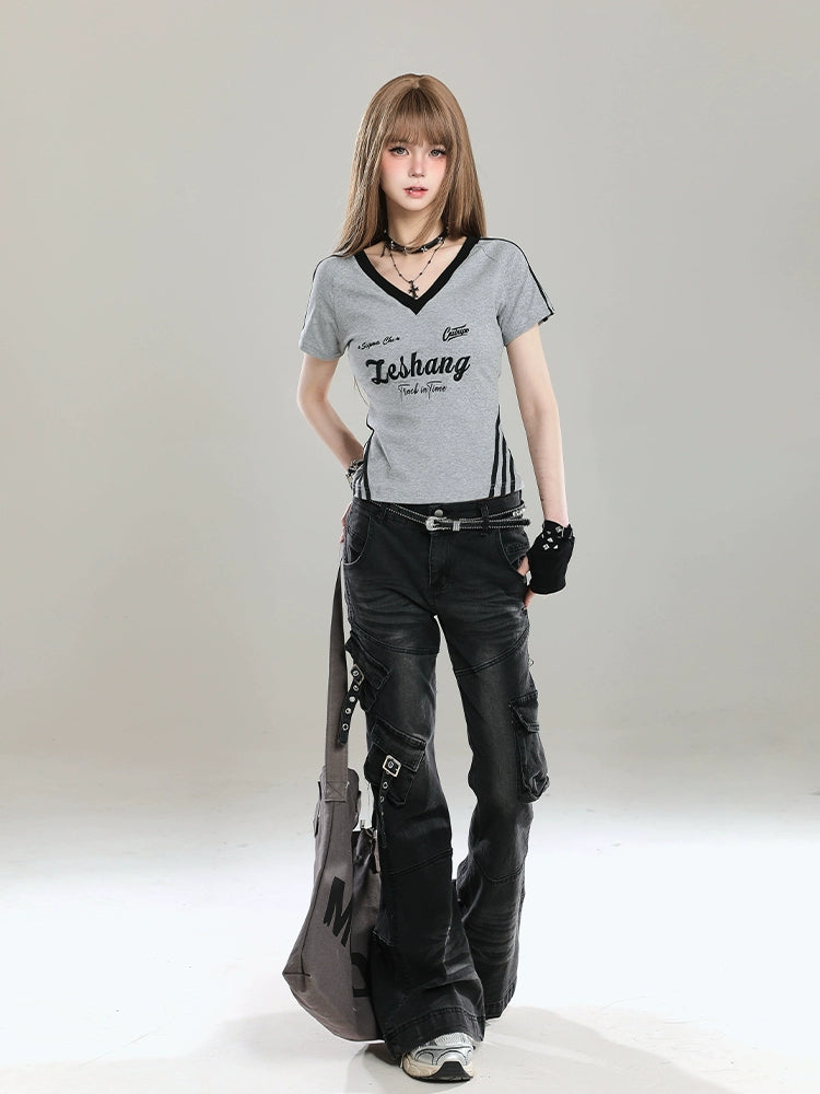 Retro hottie V-neck sleeve RI50
