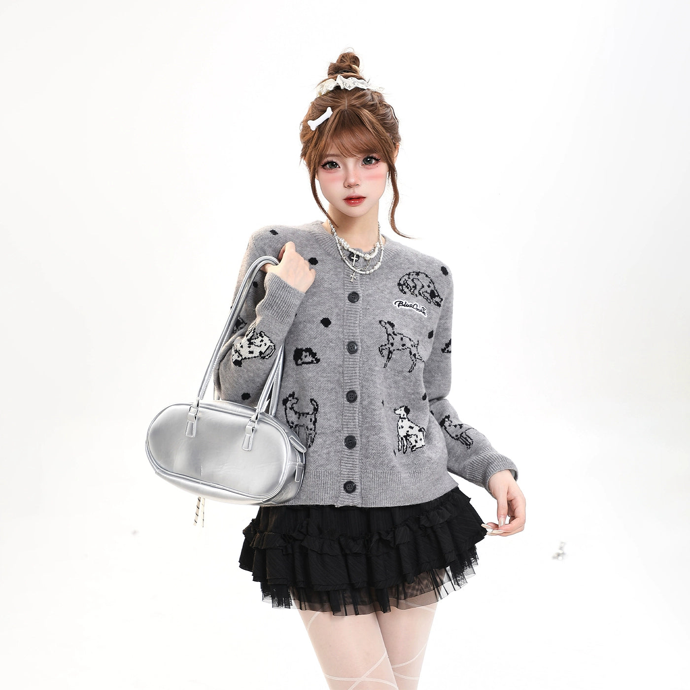 Puppy knitted cardigan RI70