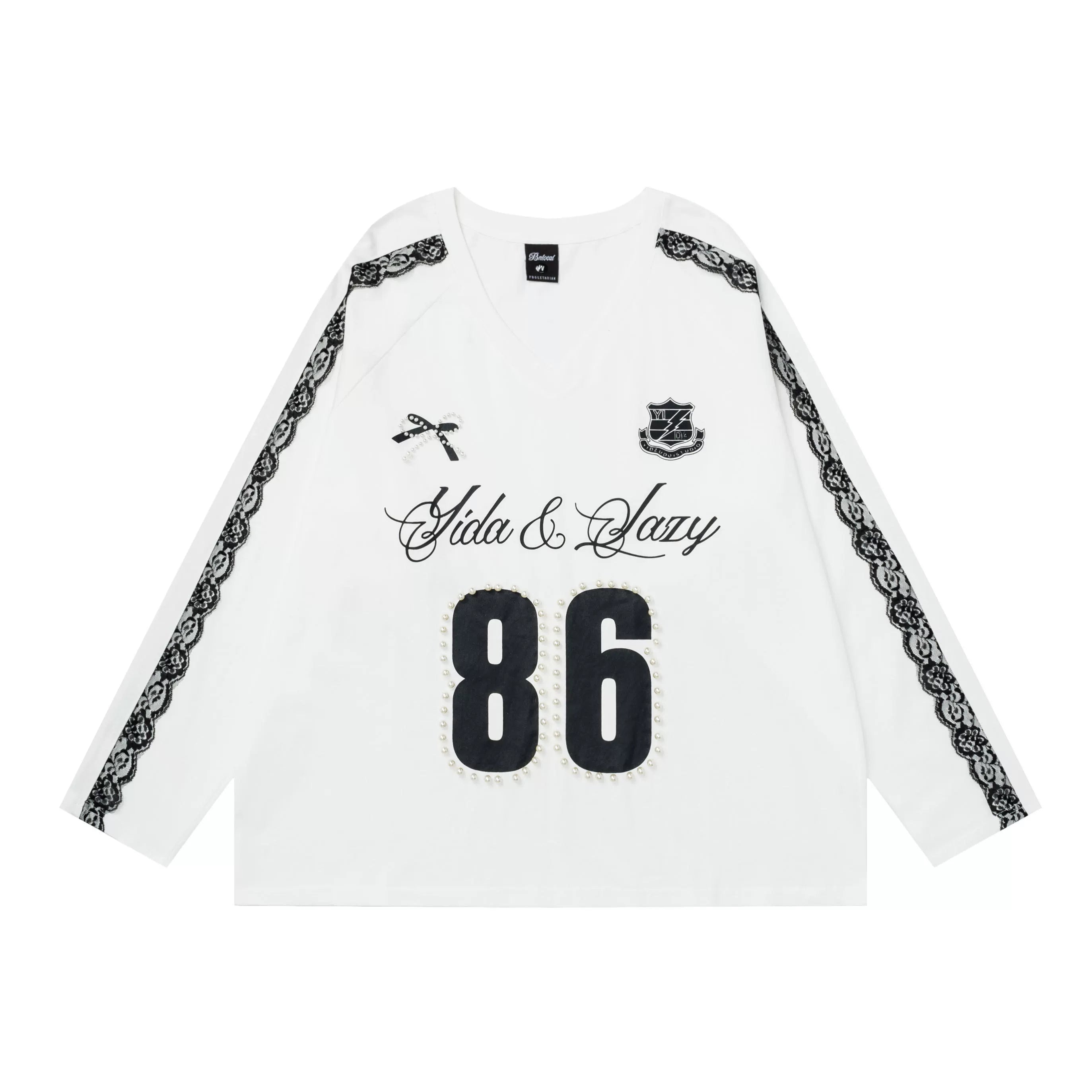 Lace jersey style long sleeve RI68
