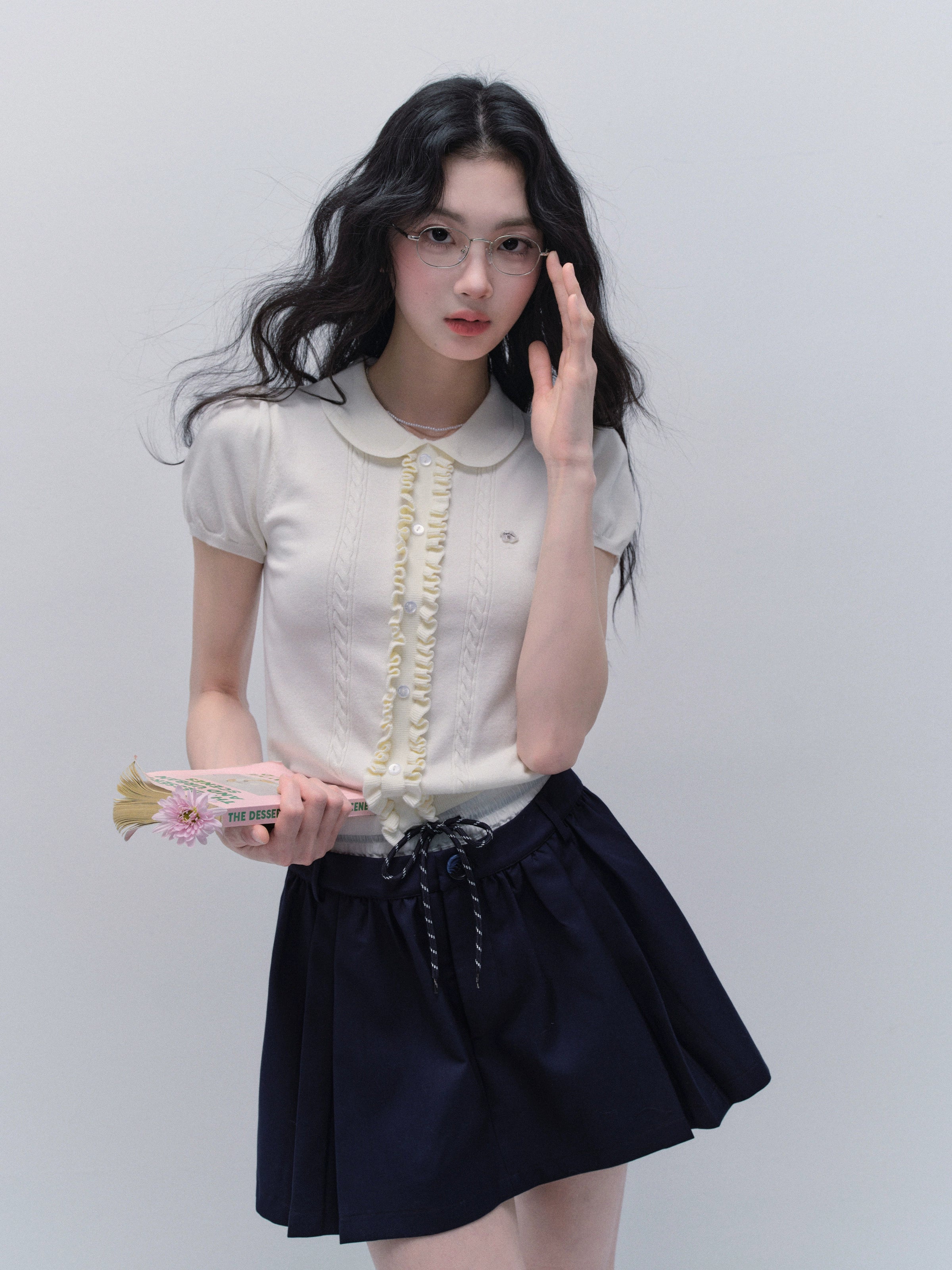 Sweet puff sleeve short T-shirt RI48