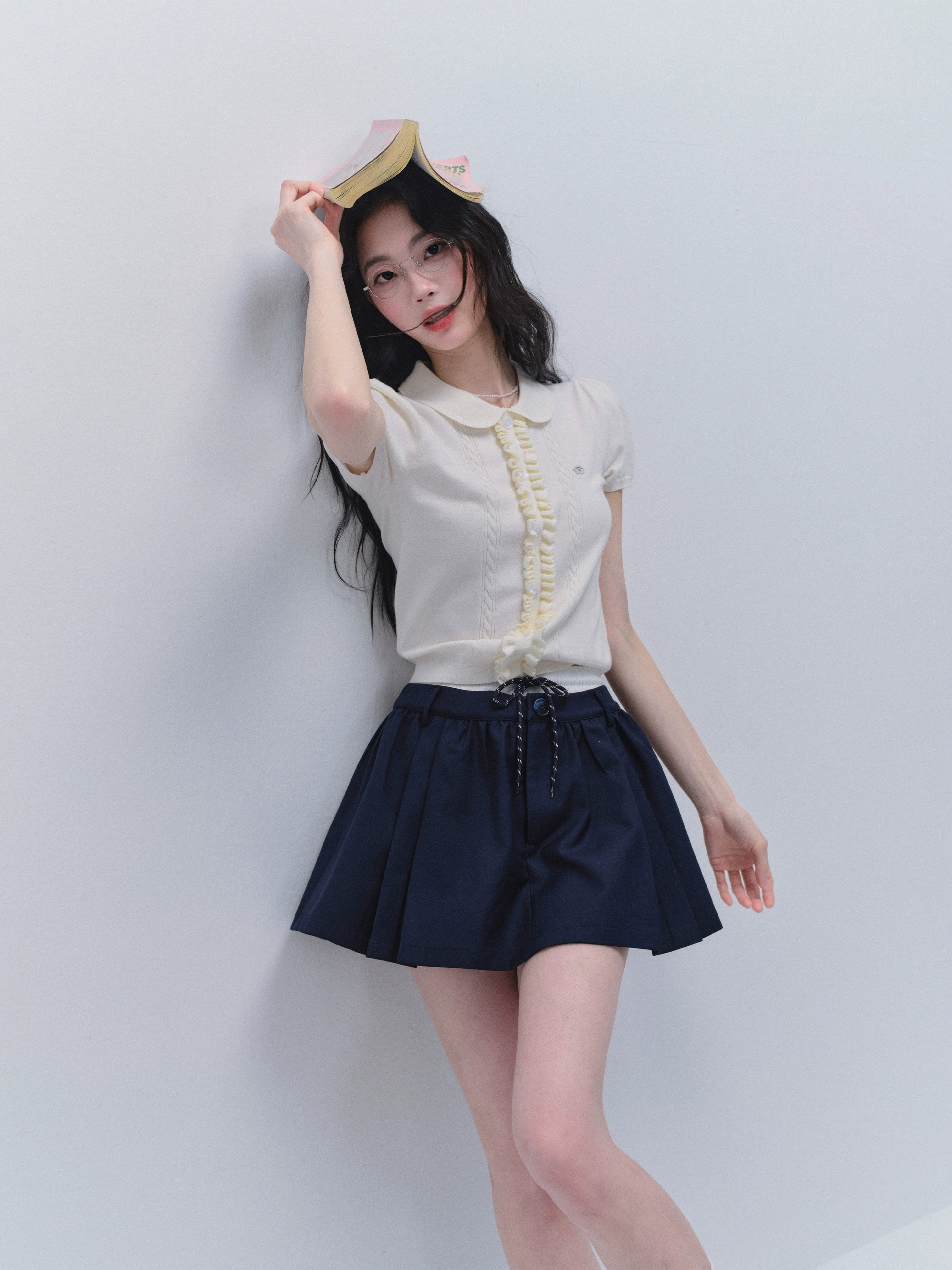 Sweet puff sleeve short T-shirt RI48