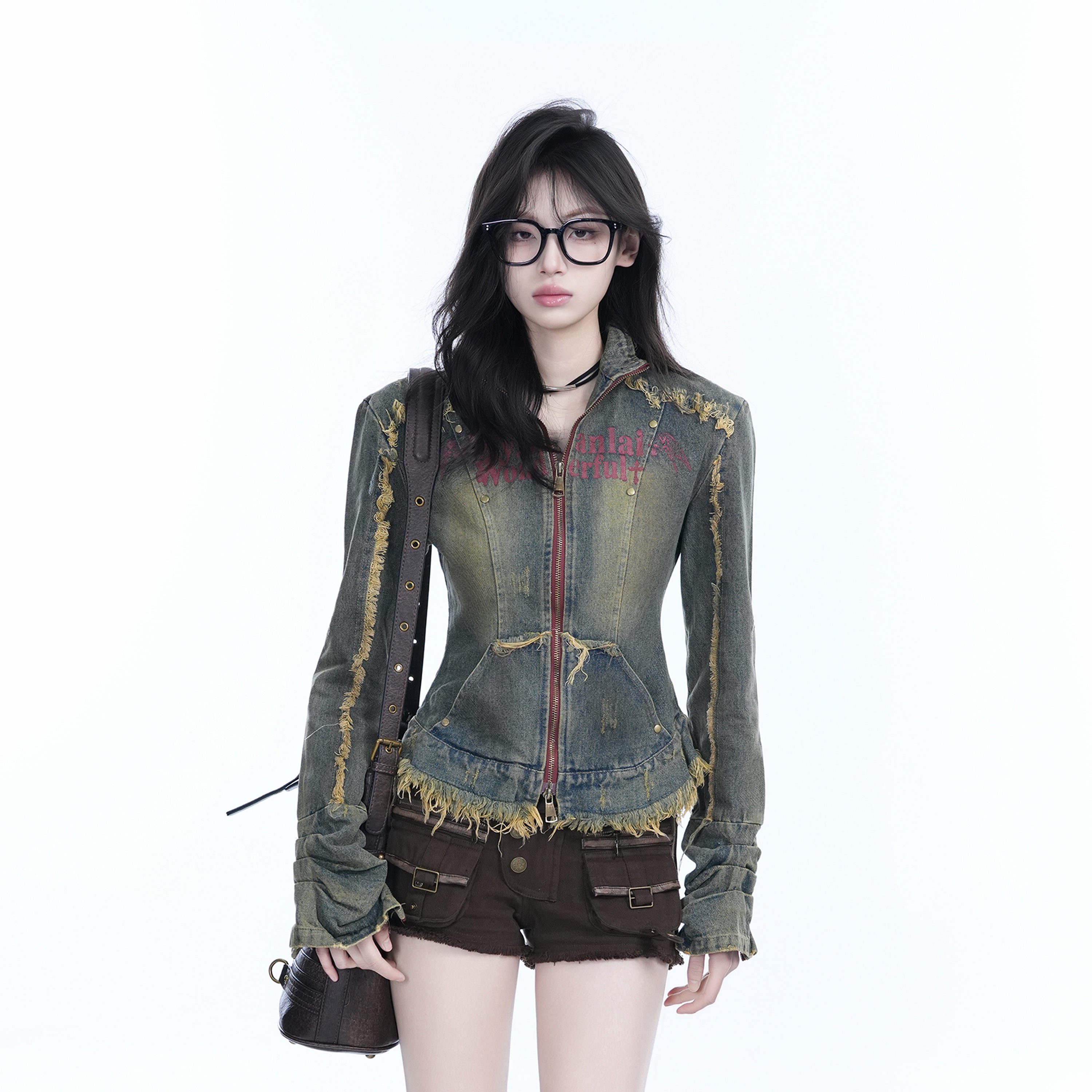 Raw-edged denim jacket RI34