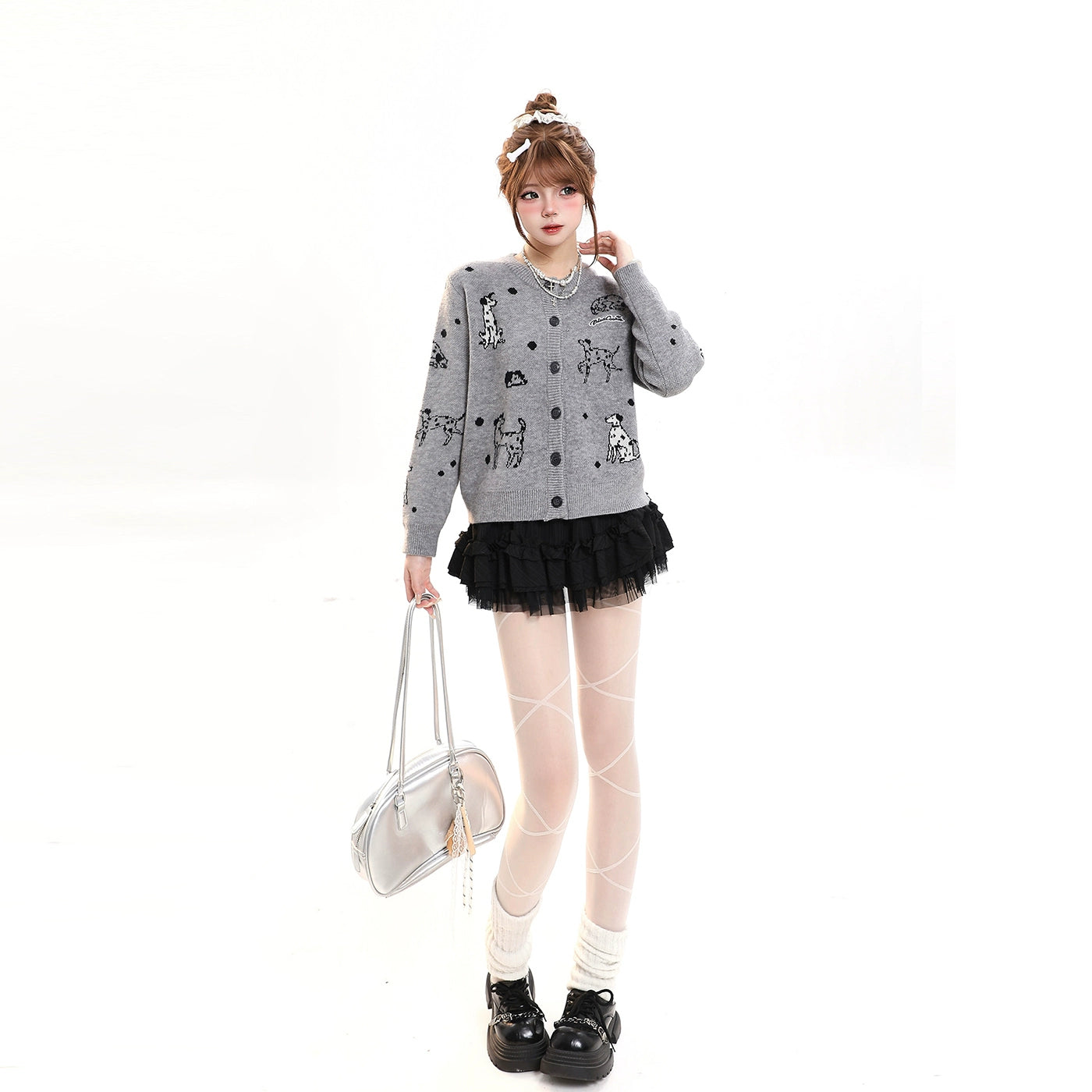 Puppy knitted cardigan RI70