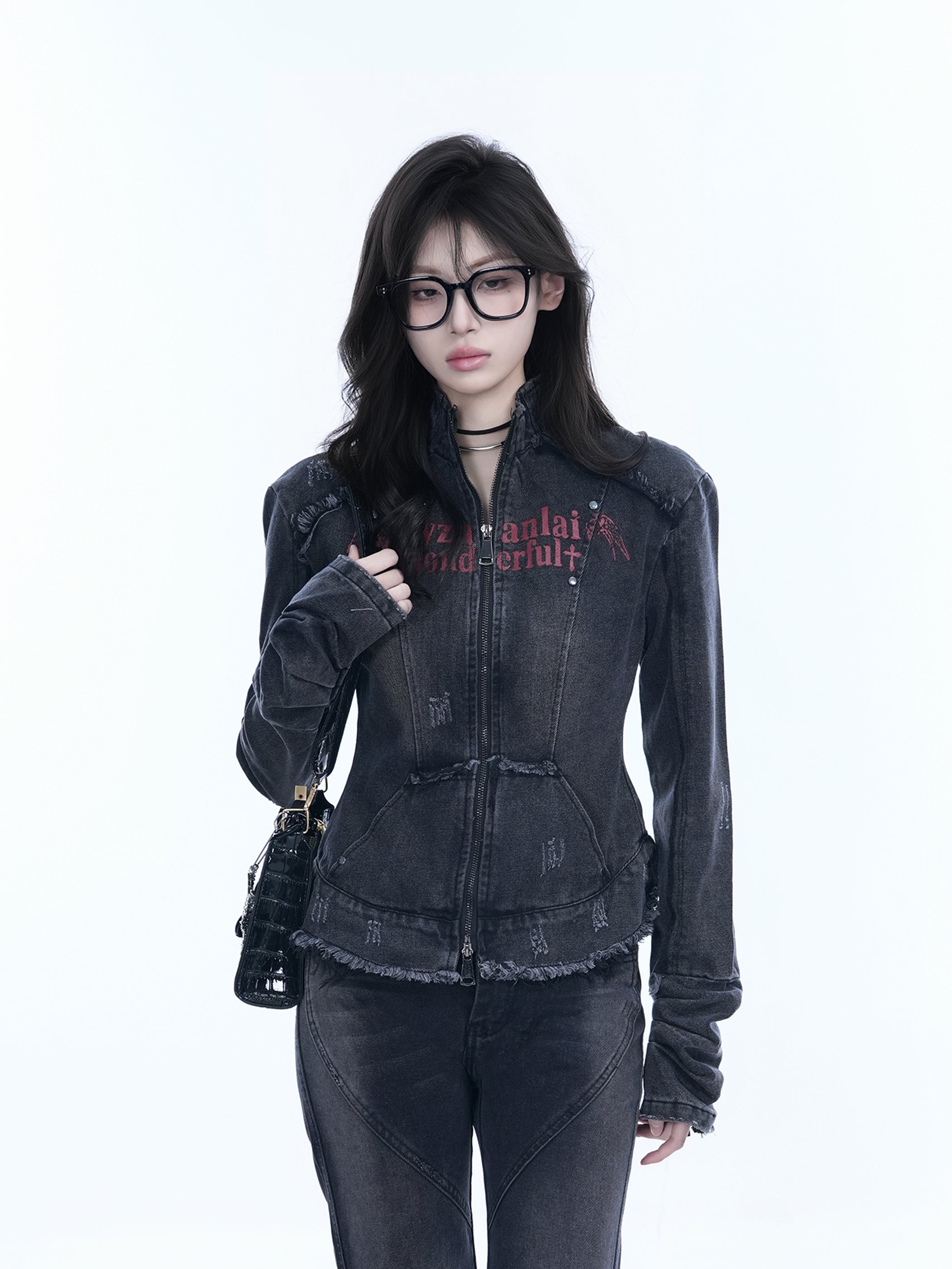 Raw-edged denim jacket RI34