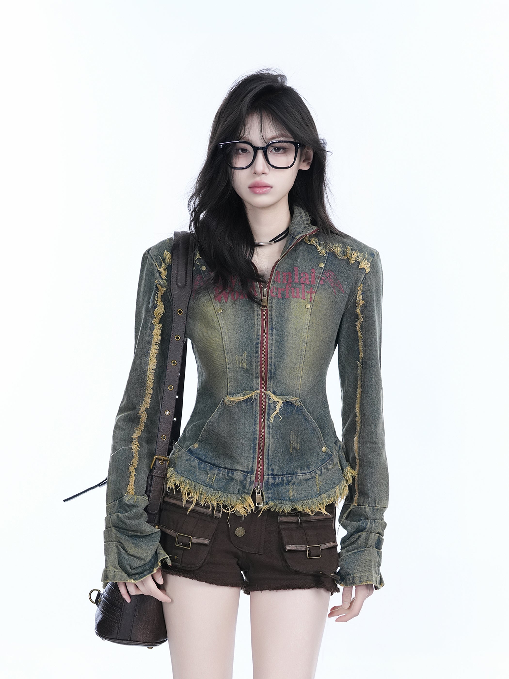 Raw-edged denim jacket RI34