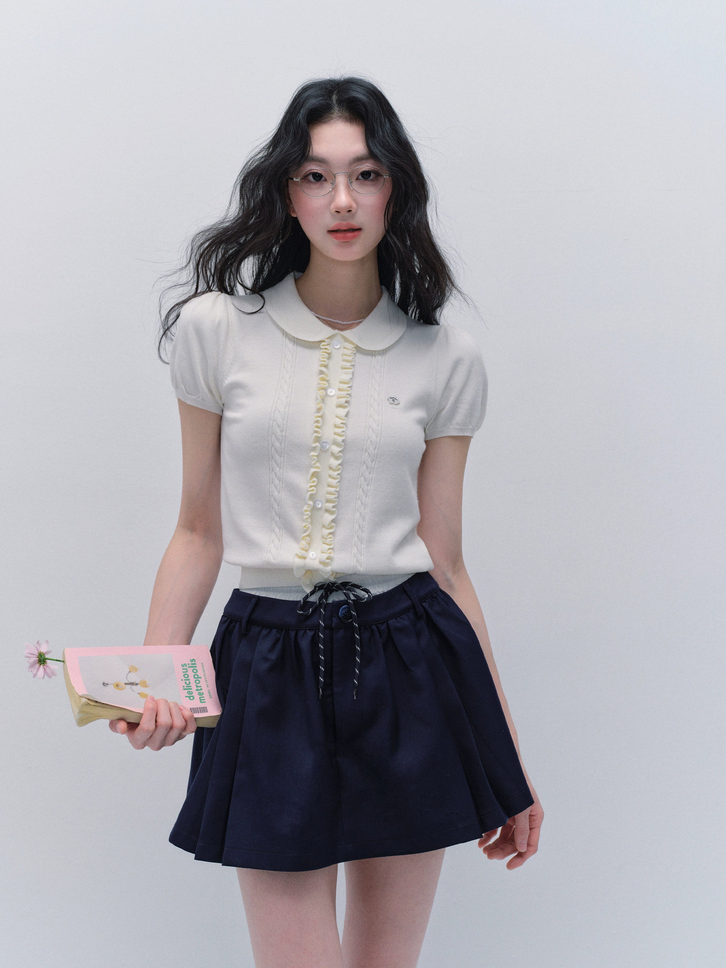 Sweet puff sleeve short T-shirt RI48