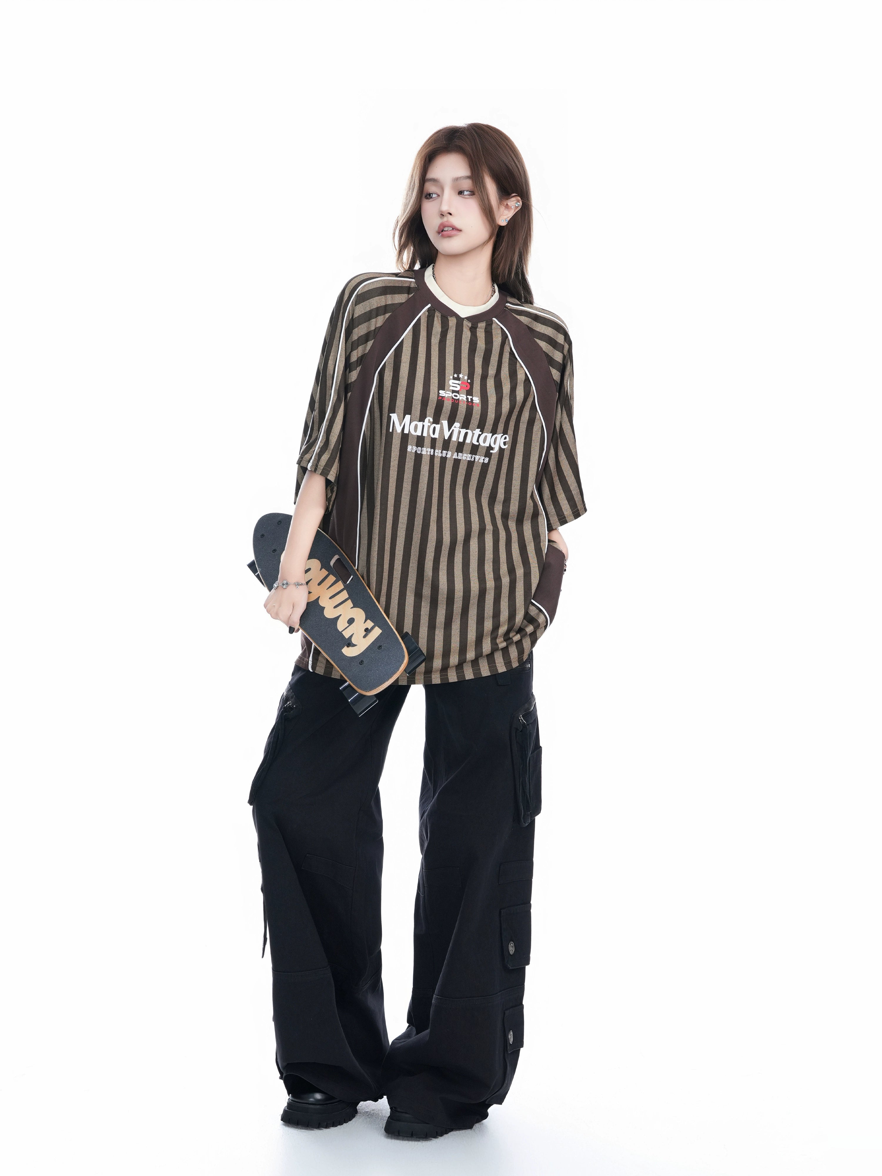 Retro Vertical Stripe T-Shirt RI52
