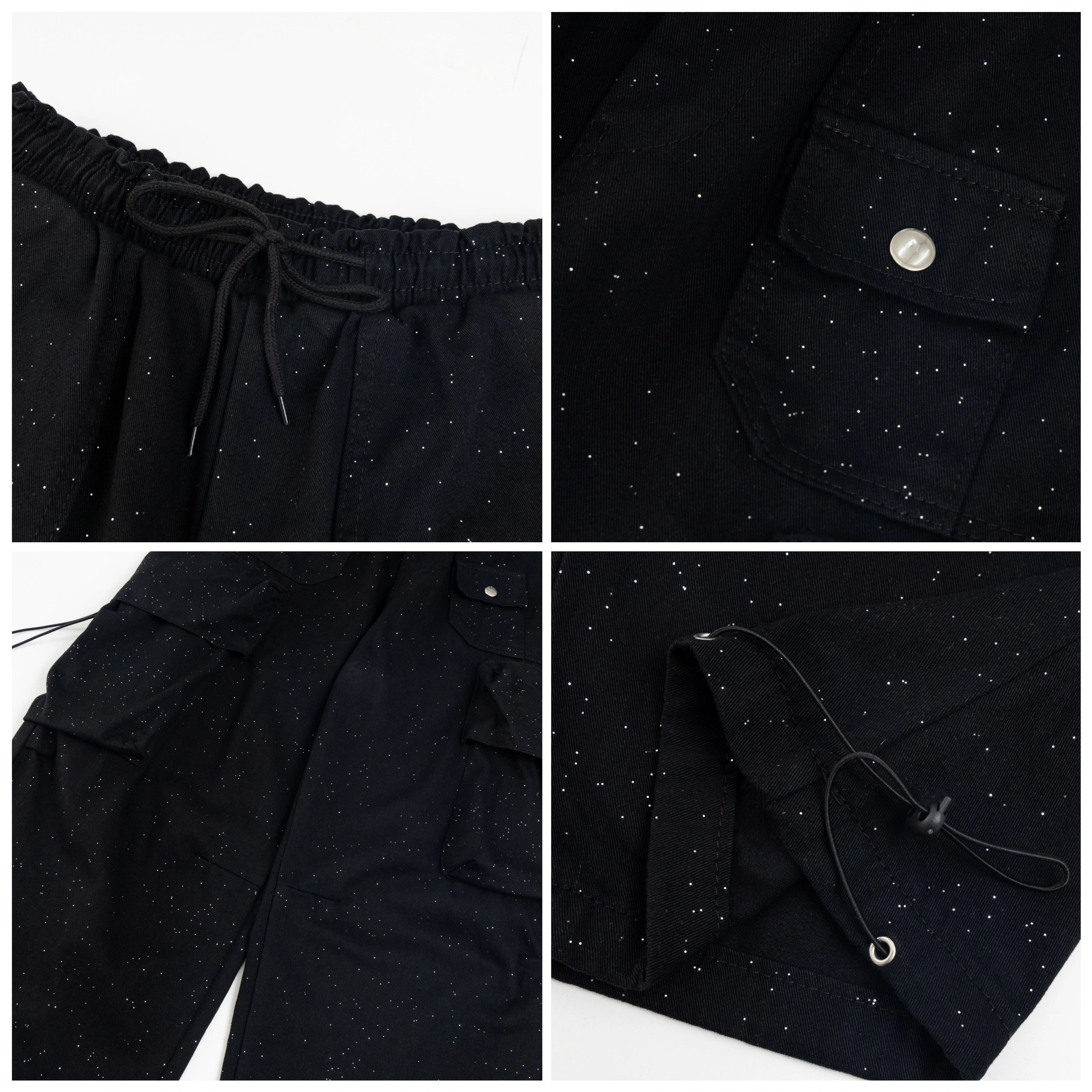 Design sequined cargo pants RI07