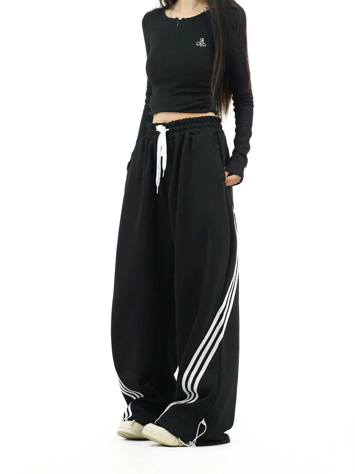 Retro Striped Wide Pants RI22