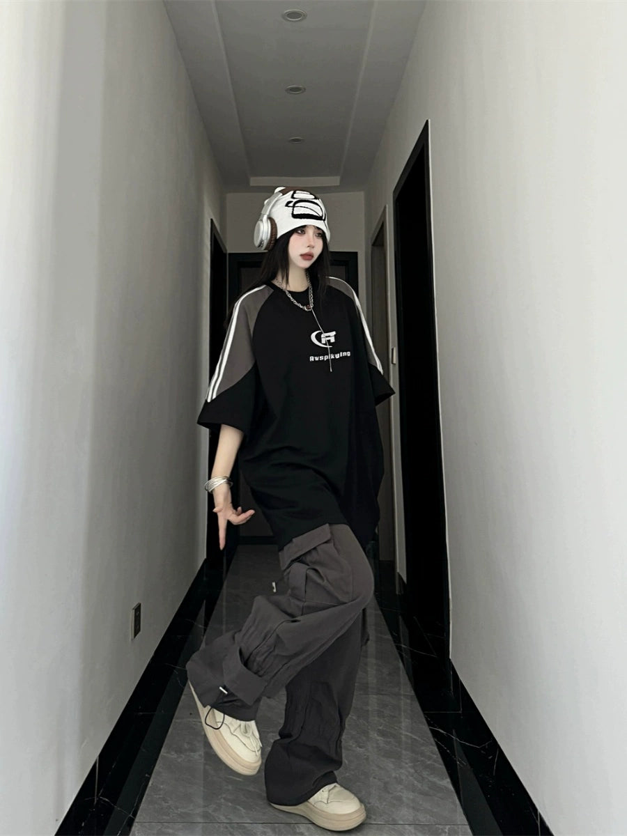 Monogram embroidery T-shirt RI55