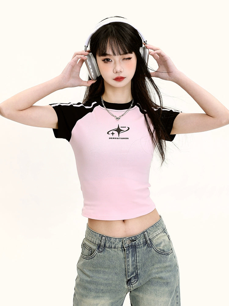 Retro raglan sleeve t-shirt RI56