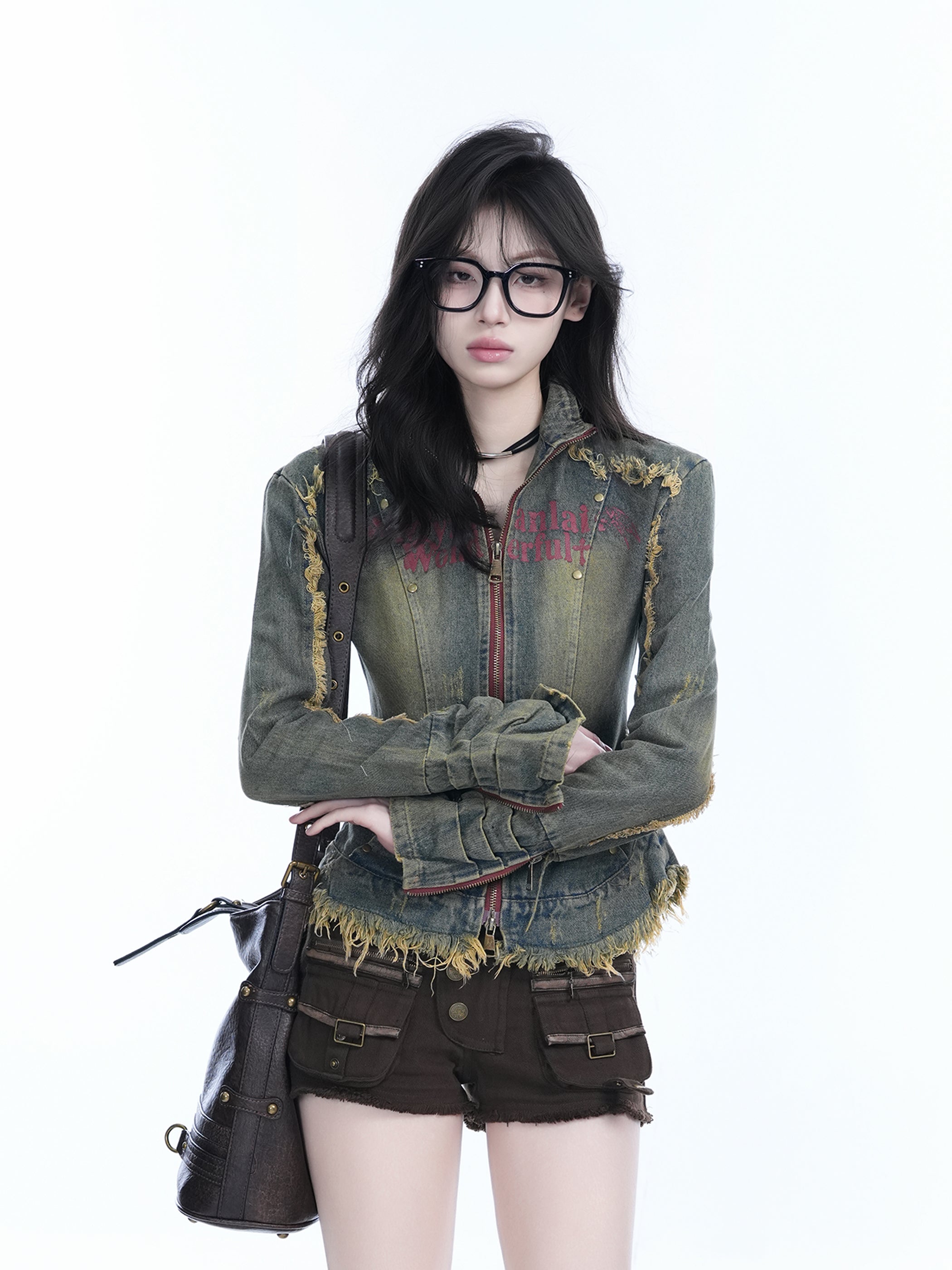 Raw-edged denim jacket RI34