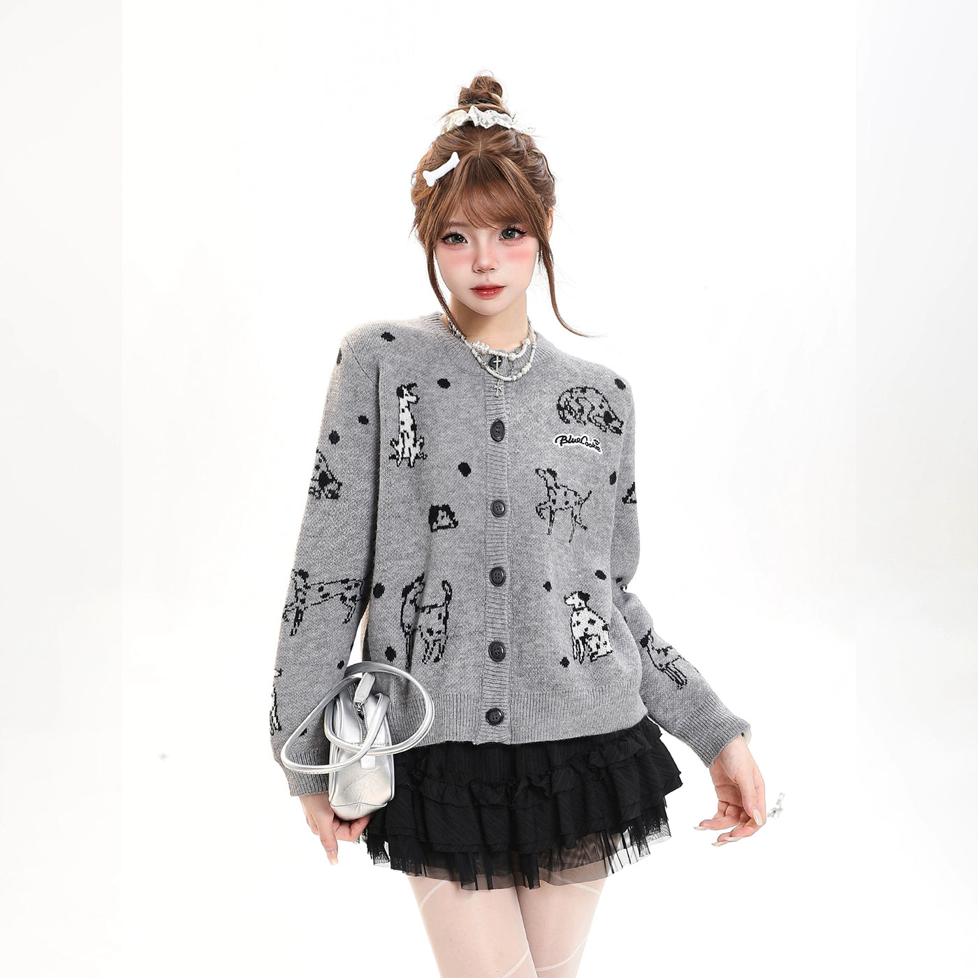 Puppy knitted cardigan RI70